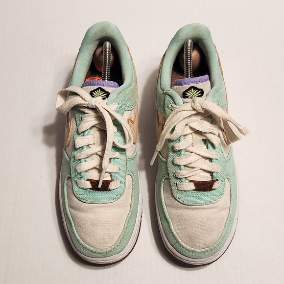 Nike Air Force 1 Low Happy Pineapple Canvas Sneakers Green 6 - Picture 4 of 11